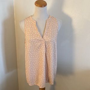 A New Day- Sleeveless Polka Dot Blouse